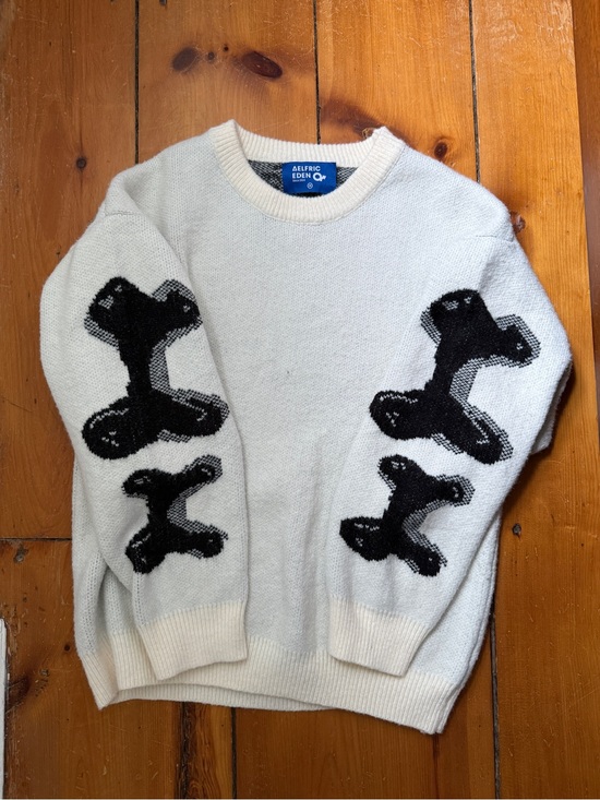 Aelfric Eden Sweaters - Aelfric Eden White Sweater with Bones